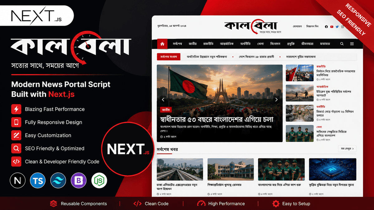 Kalbela – Next.js Bangla News Portal & Newspaper