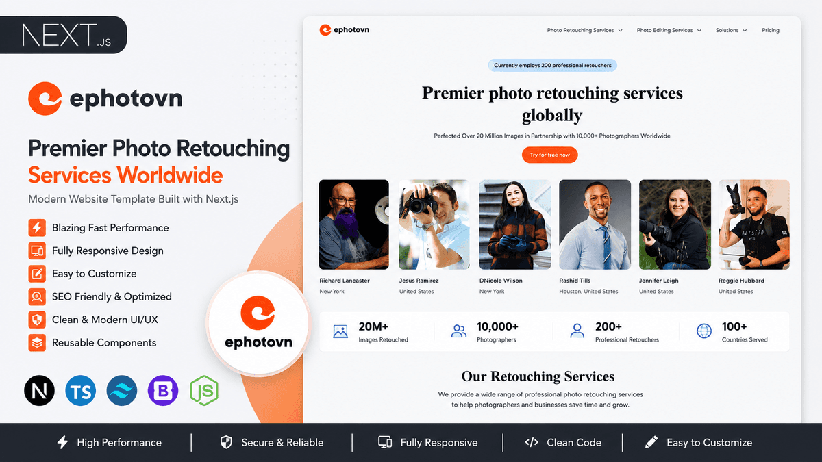 ePhotoVN – Next.js Photo Retouching & Photo Editing Services