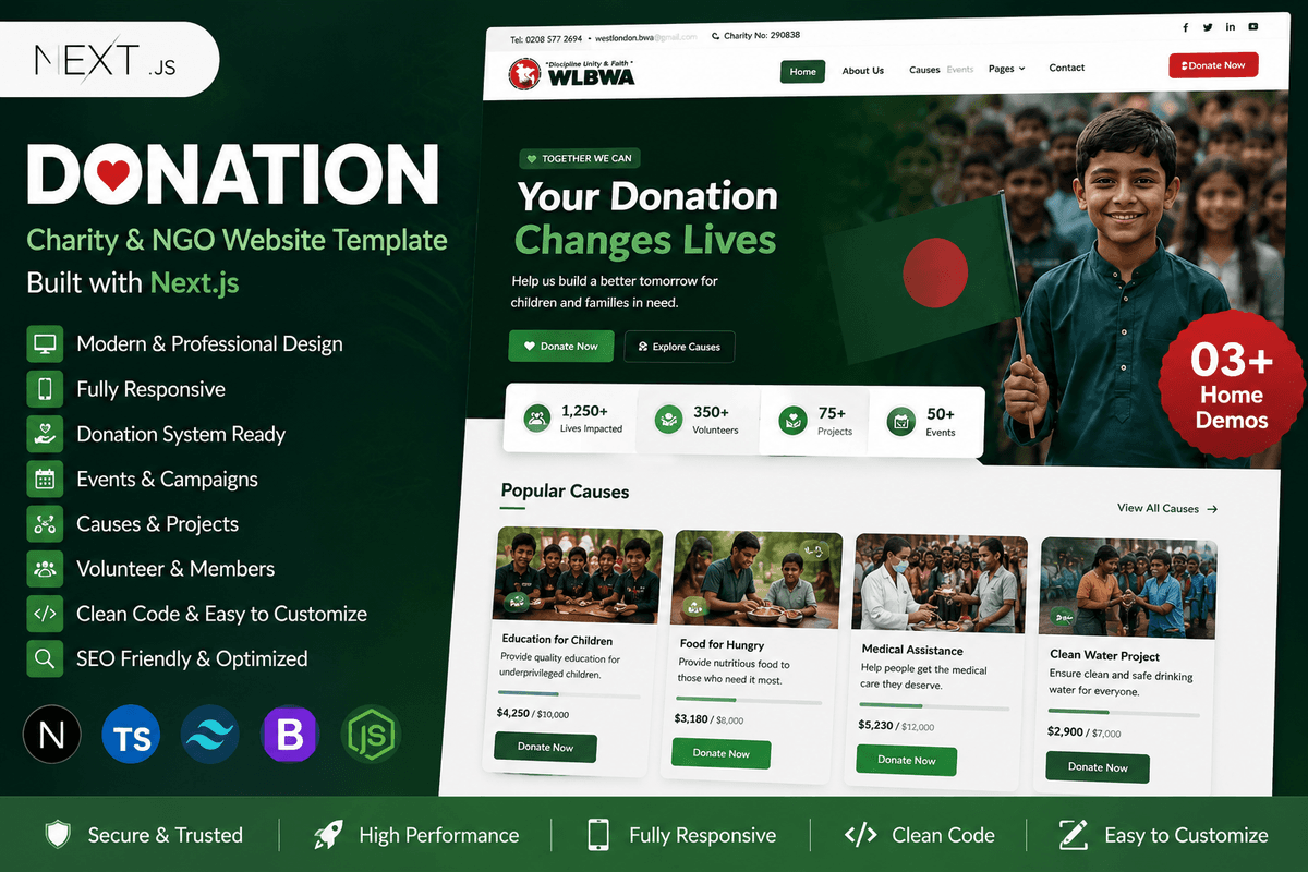 Donation – NGO Charity & Donation Next.js